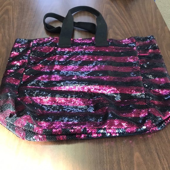 PINK Victoria’s Secret Sequined Pink Black… - Picture 4 of 11
